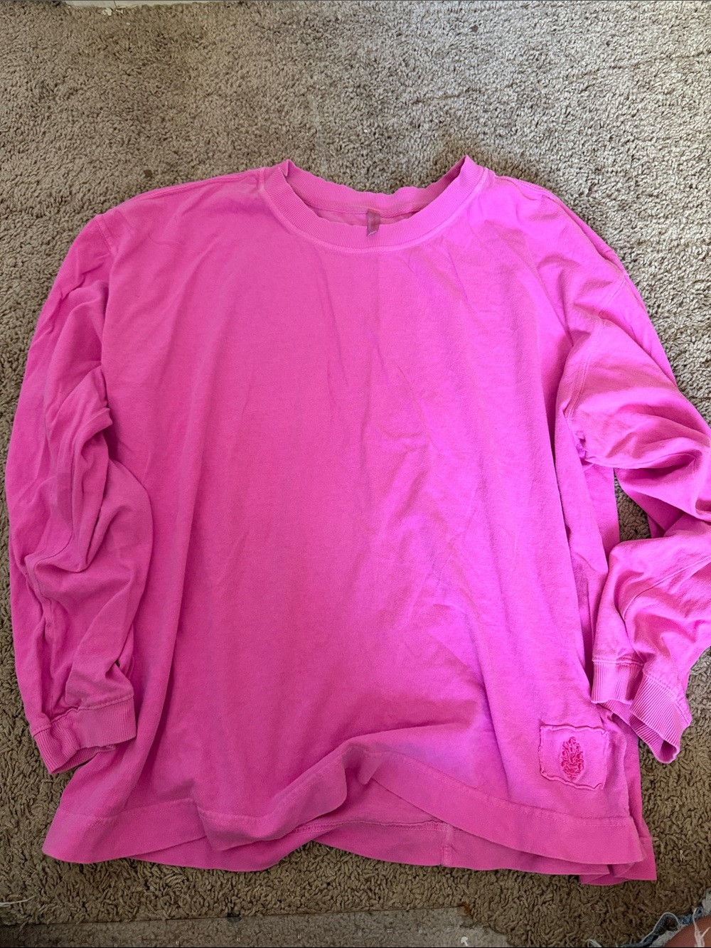Free people movement Pink Long-Sleeve Crewneck Top